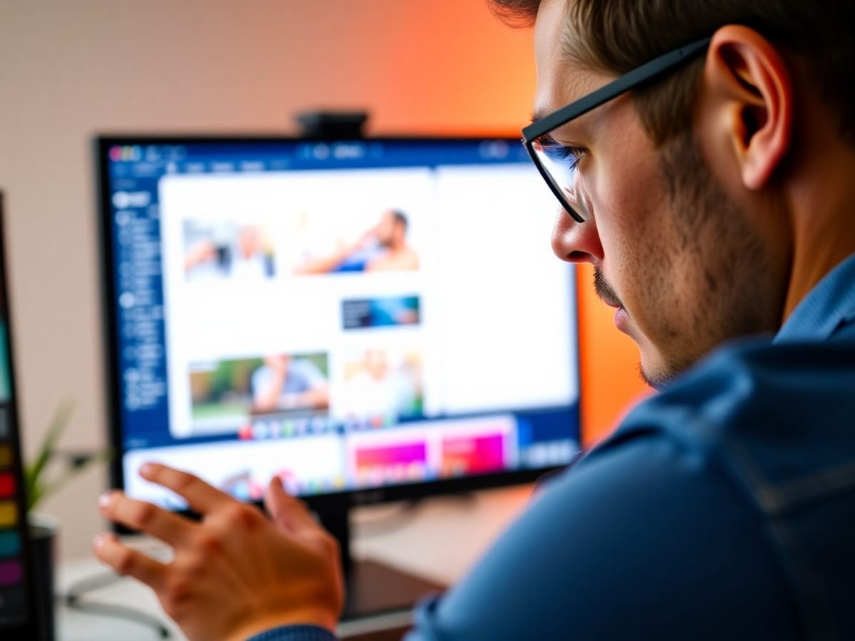 Professionnel en marketing étudiant des publicités ciblées sur un écran.