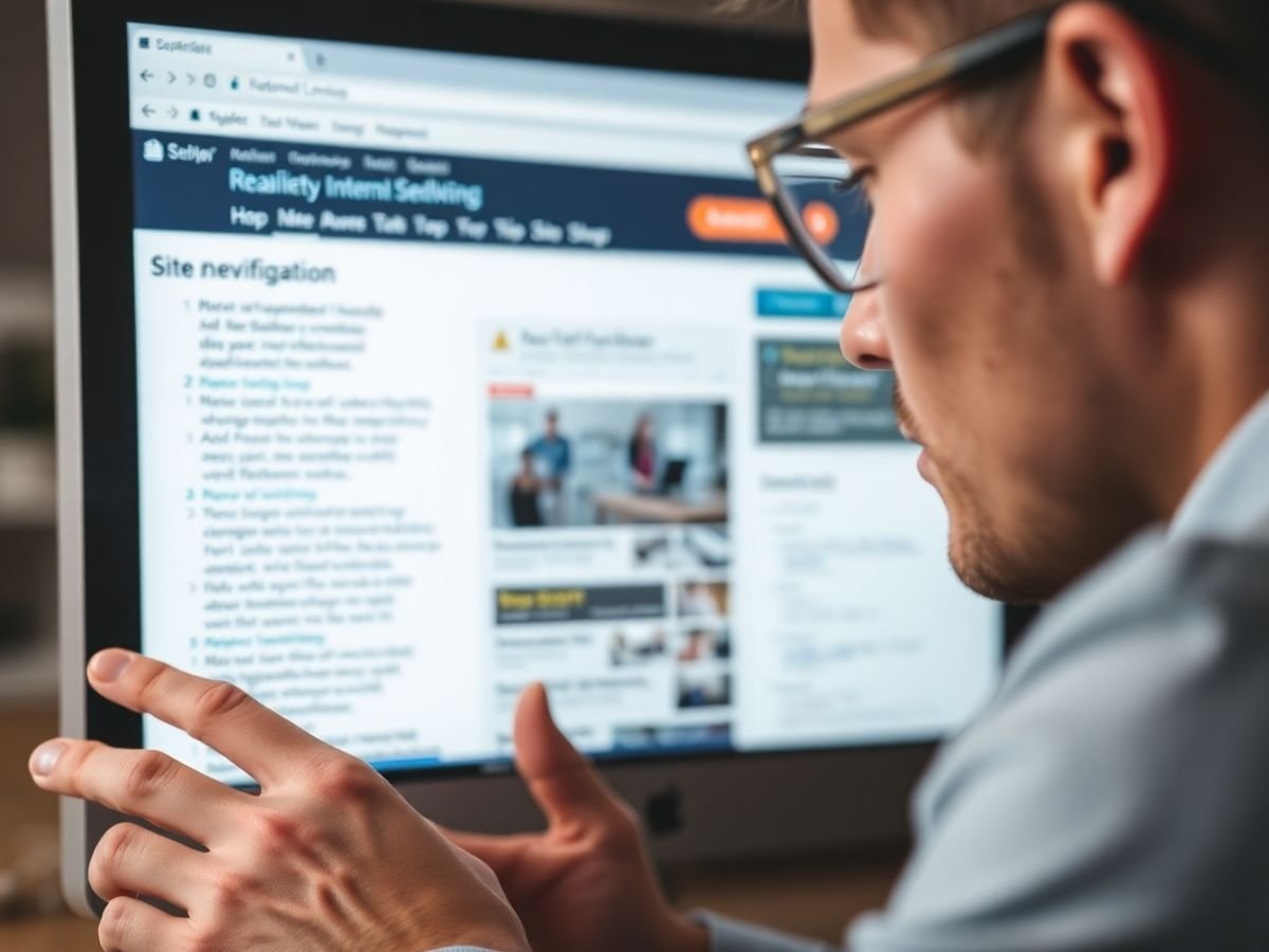 Designer travaillant sur les liens internes d'un site web.