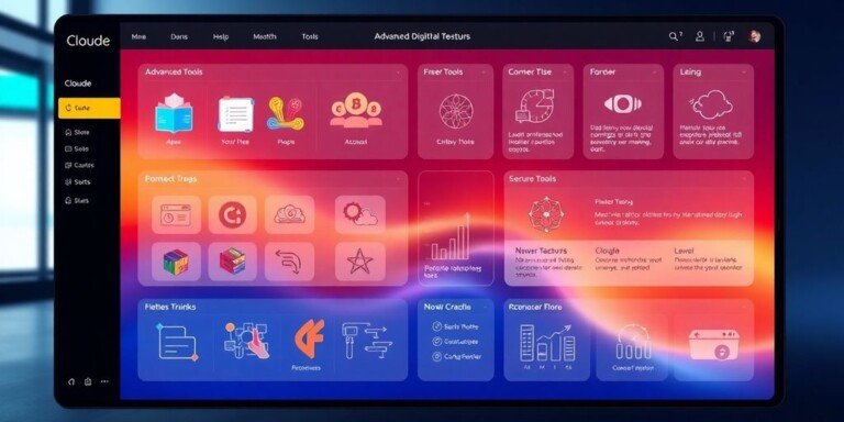 Claude ai Interface moderne avec outils numériques avancés.