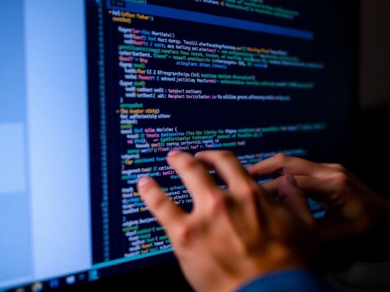Un écran d'ordinateur montrant du code de site web pour la Web maintenance.