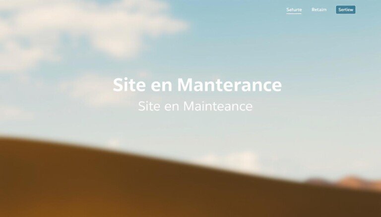 site en maintenance