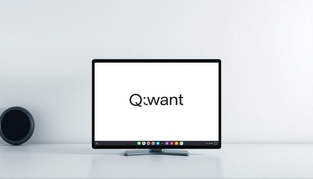 A sleek, minimalist desktop interface showcasing a discreet, privacy-focused search engine. In the foreground, a clean, elegant browser window prominently displays the "Qwant" logo, its design evoking a sense of European sophistication. The middle ground features a sparse, uncluttered workspace, with subtle design elements hinting at the search engine's commitment to user privacy. In the background, a soft, muted color palette and subtle lighting create a calming, professional atmosphere, conveying the idea of a responsible, ethical alternative to dominant global tech giants. The overall composition exudes a sense of modern, responsible technology that respects individual privacy.