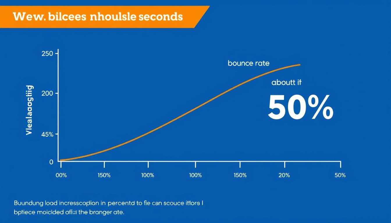 Graphique montrant l'impact du temps de chargement sur le taux de rebond d'un site web