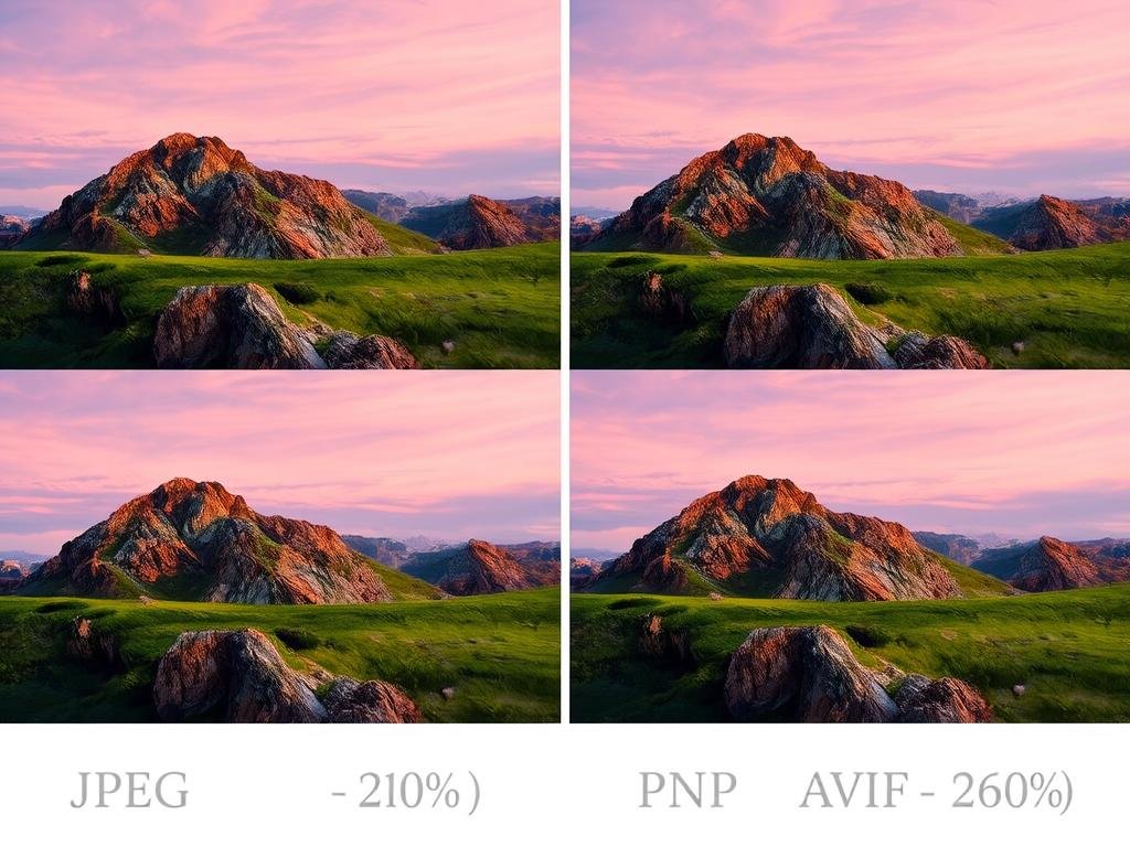 Accélération du temps de chargement : Guide complet pour optimiser votre site web 2 Comparaison de formats d'images optimisés pour l'accélération du temps de chargement