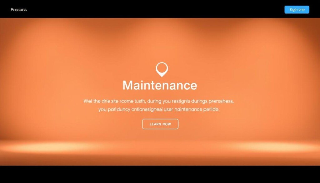 page de maintenance