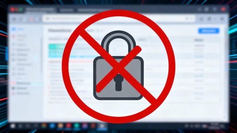 Cadenas barré sur un écran de site web