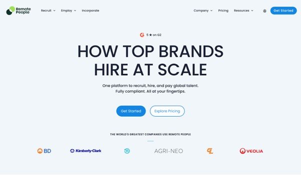 7 plateformes EOR incontournables pour recruter des talents marketing à distance en France 5 Remote People est une plateforme EOR émergente, fondée sur la transparence, la flexibilité et l’accessibilité.