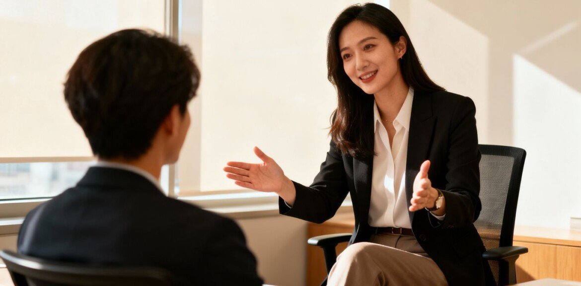 Coach SEO aidant une personne à choisir.