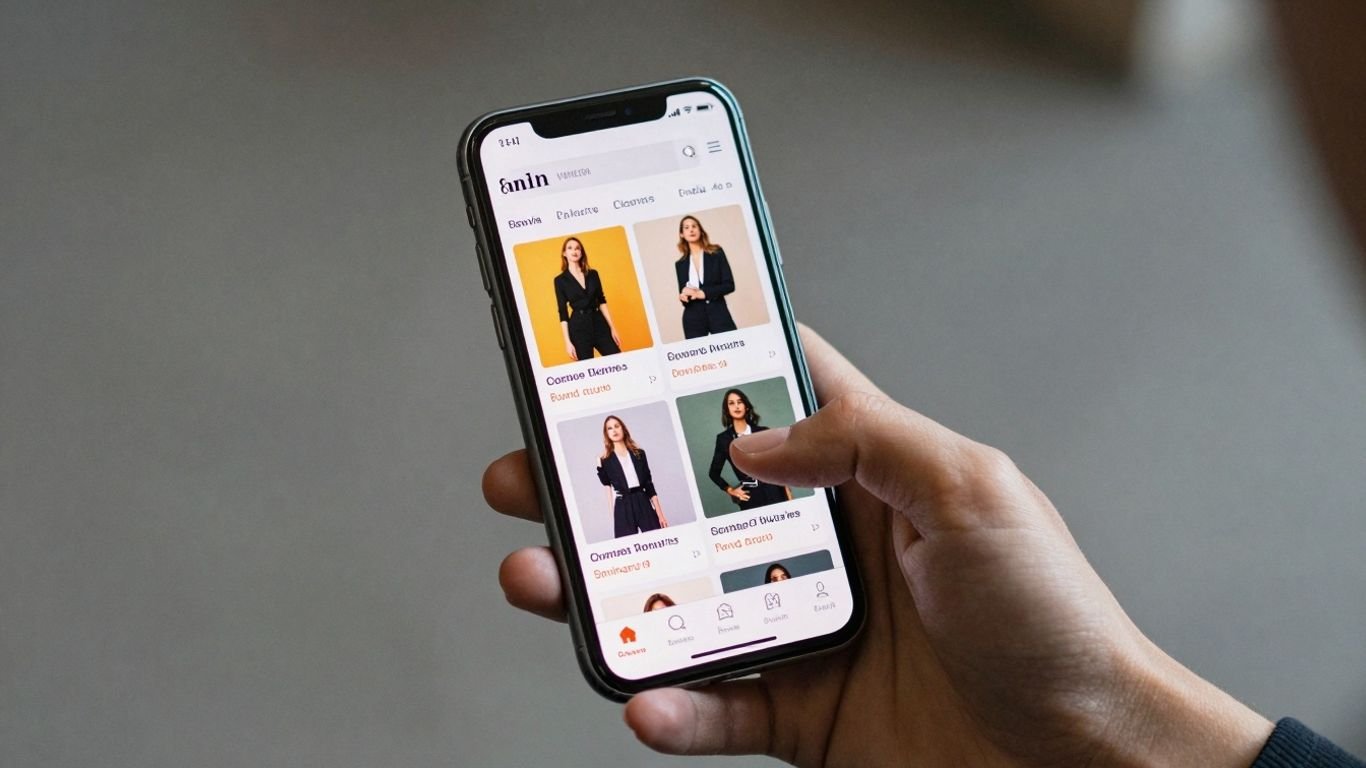 Boutique en ligne sur smartphone