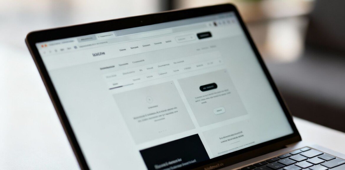 Interface de site web sur un écran d'ordinateur
