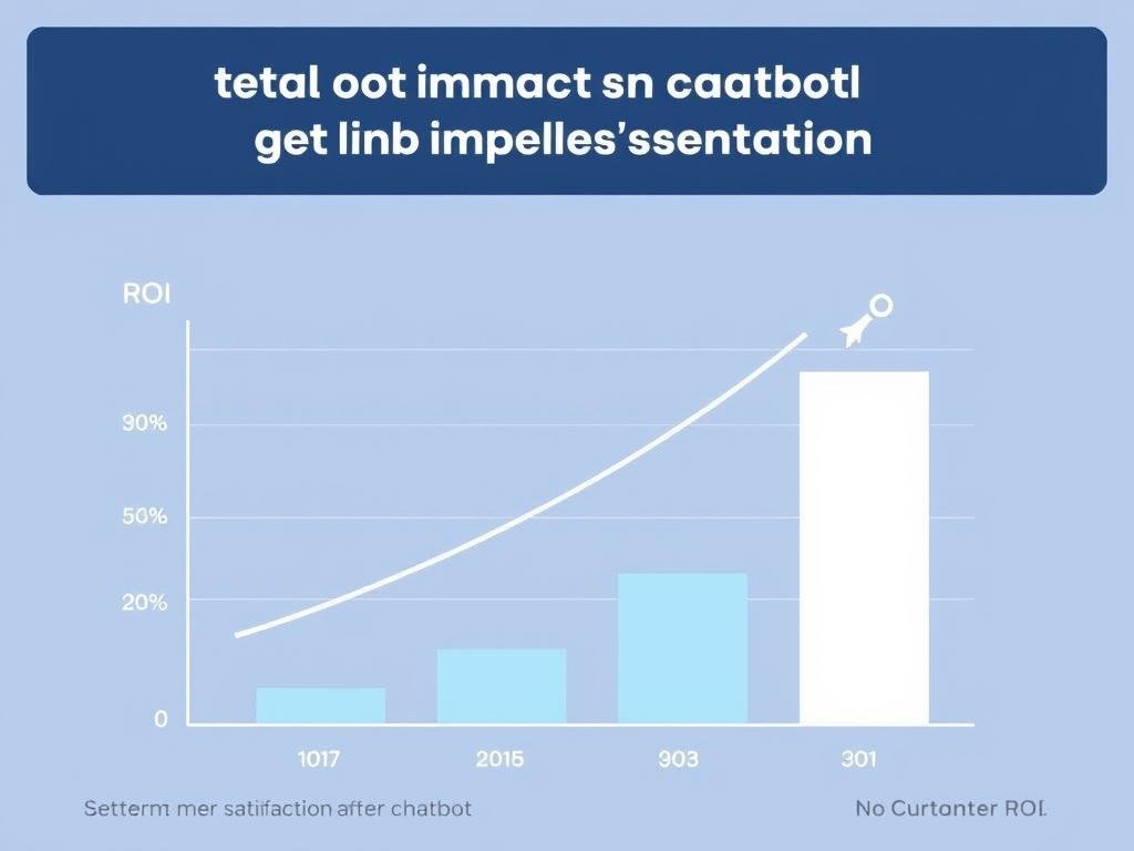 Graphique montrant l'impact d'un chatbot sur la satisfaction client et le ROI