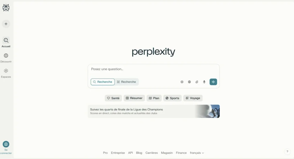 Perplexity AI est un moteur de recherche alimenté par les outils IA, offrant des réponses précises et contextualisées à vos questions, avec des sources fiables.