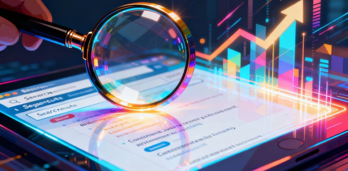 Loupe sur page de résultats de recherche Google