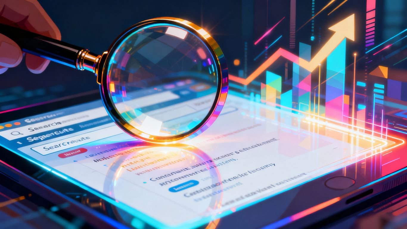 Loupe sur page de résultats de recherche Google