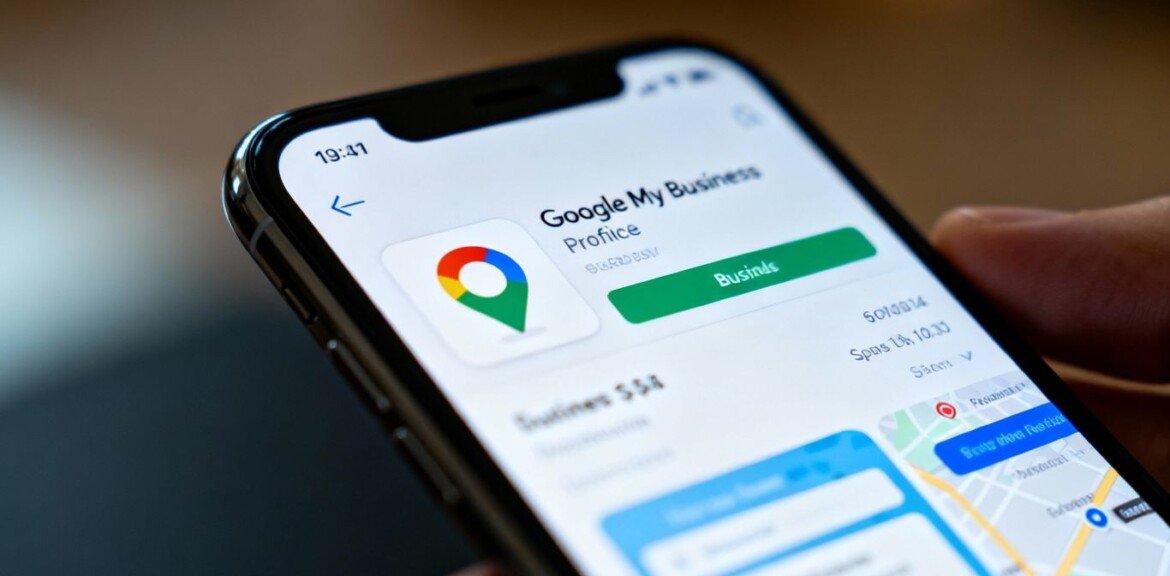 Profil Google My Business sur un smartphone