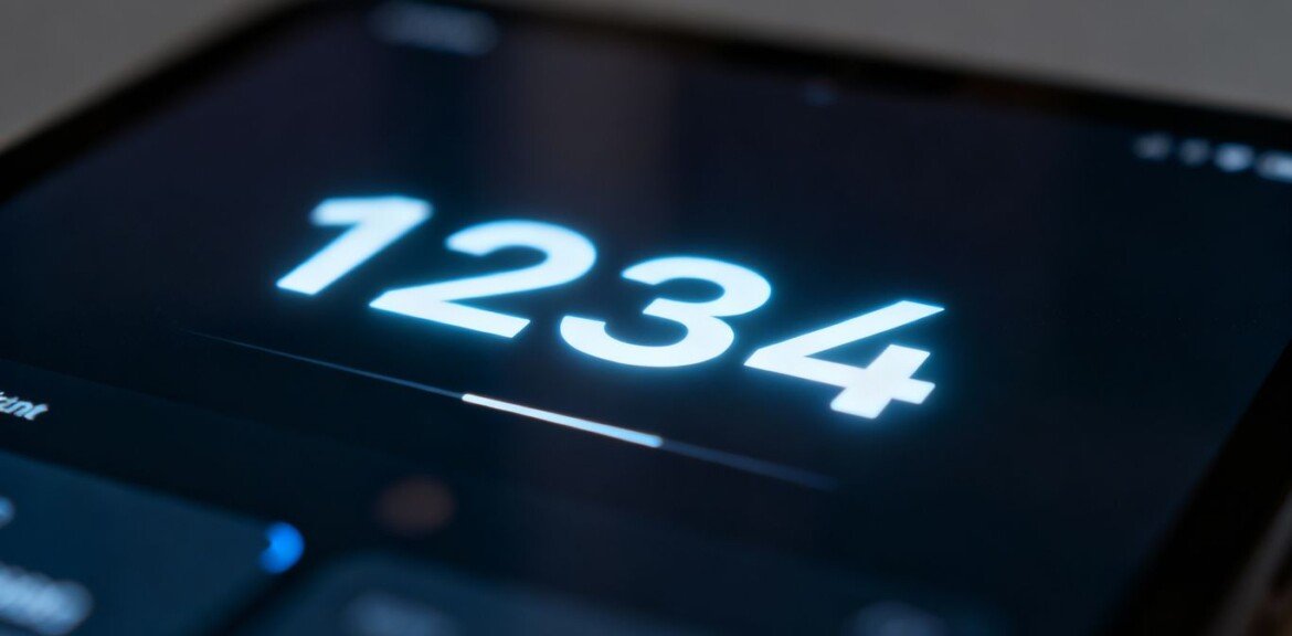 Compteur de caractères sur un écran lumineux.