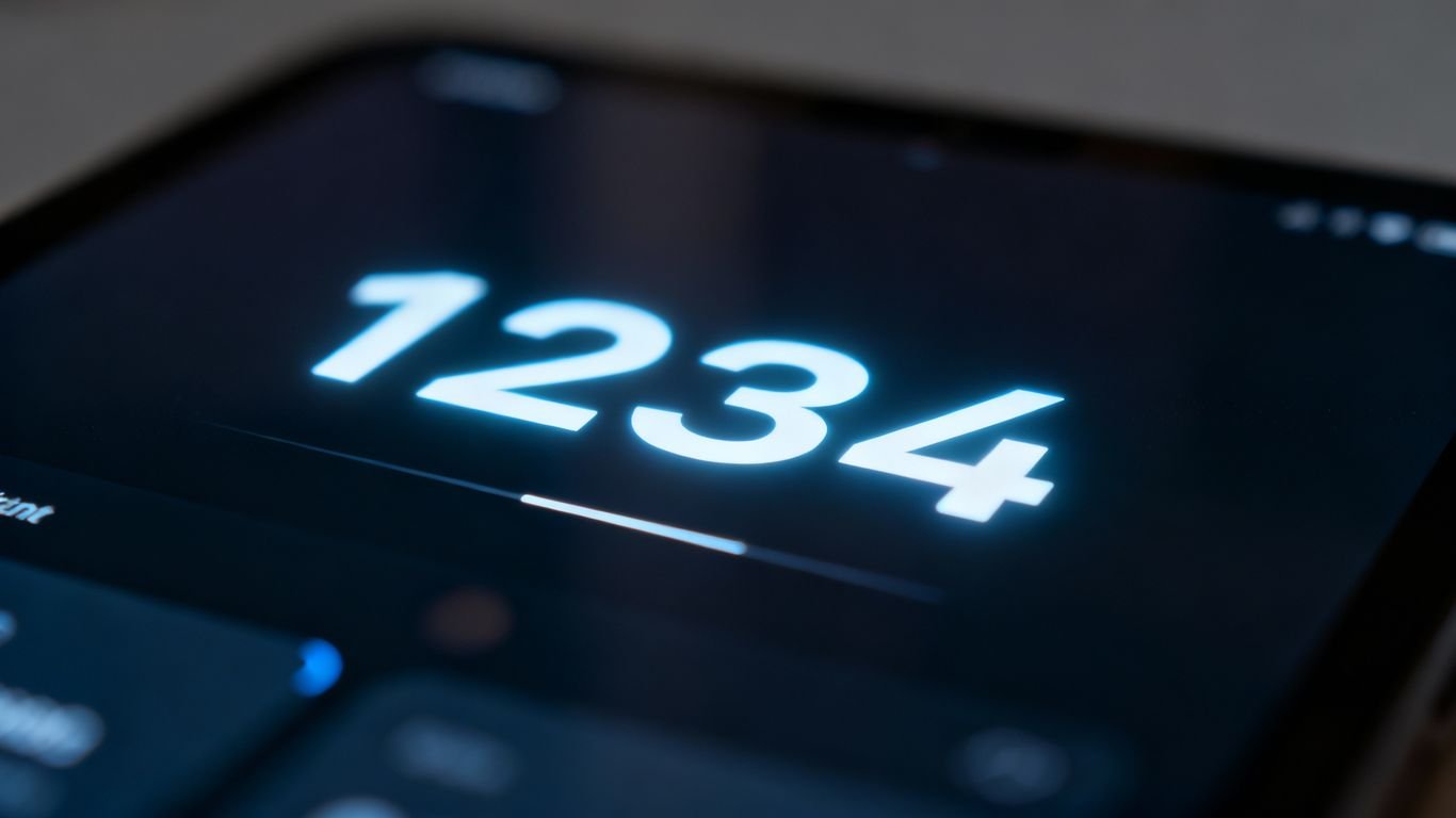 Compteur de caractères sur un écran lumineux.