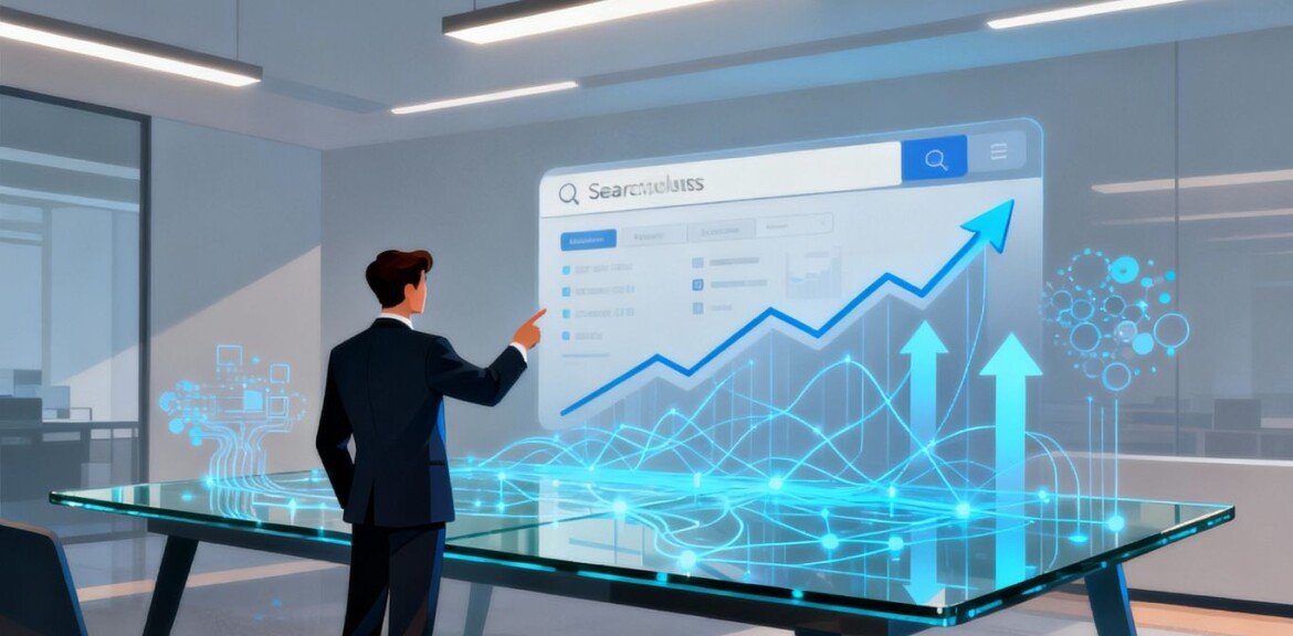 Professionnel SEO travaillant sur des données numériques