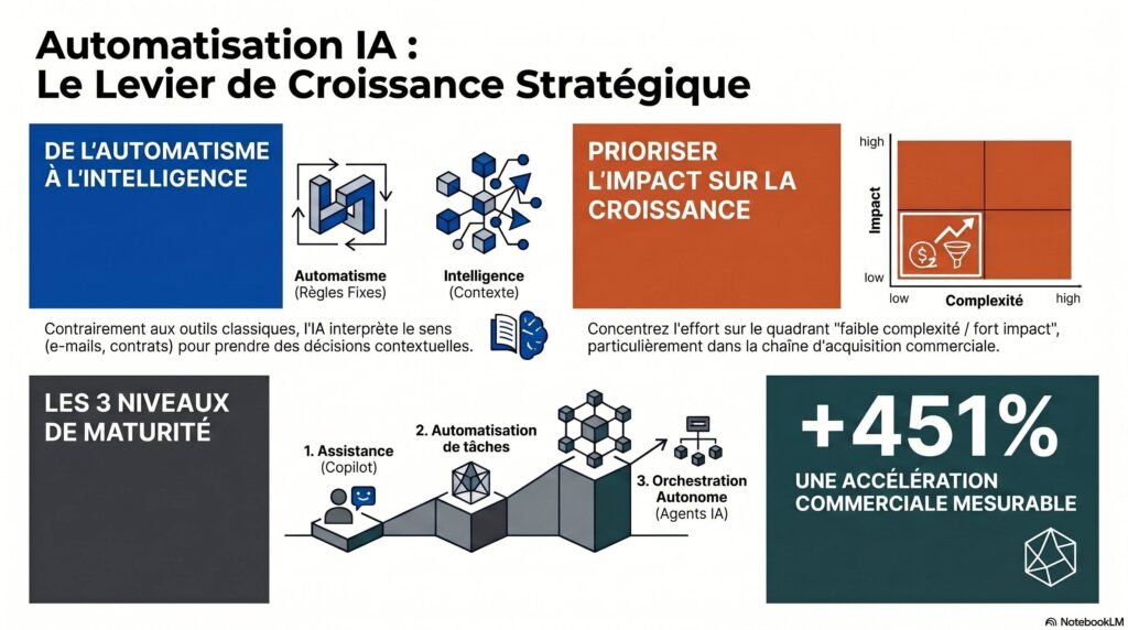 Automatisation IA : le guide complet pour transformer vos processus métier et accélérer votre croissance 2 Automatisation IA et croissance strategique