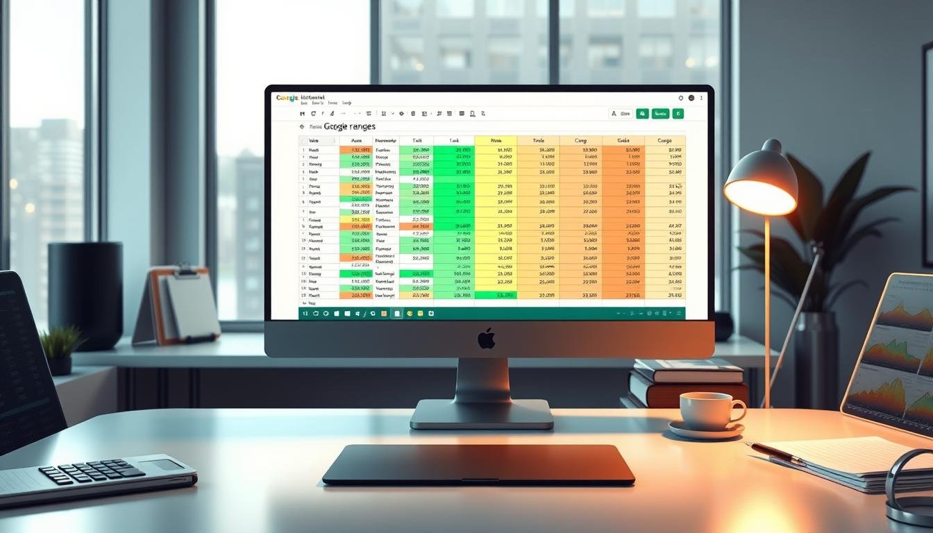 plage nommée google sheet