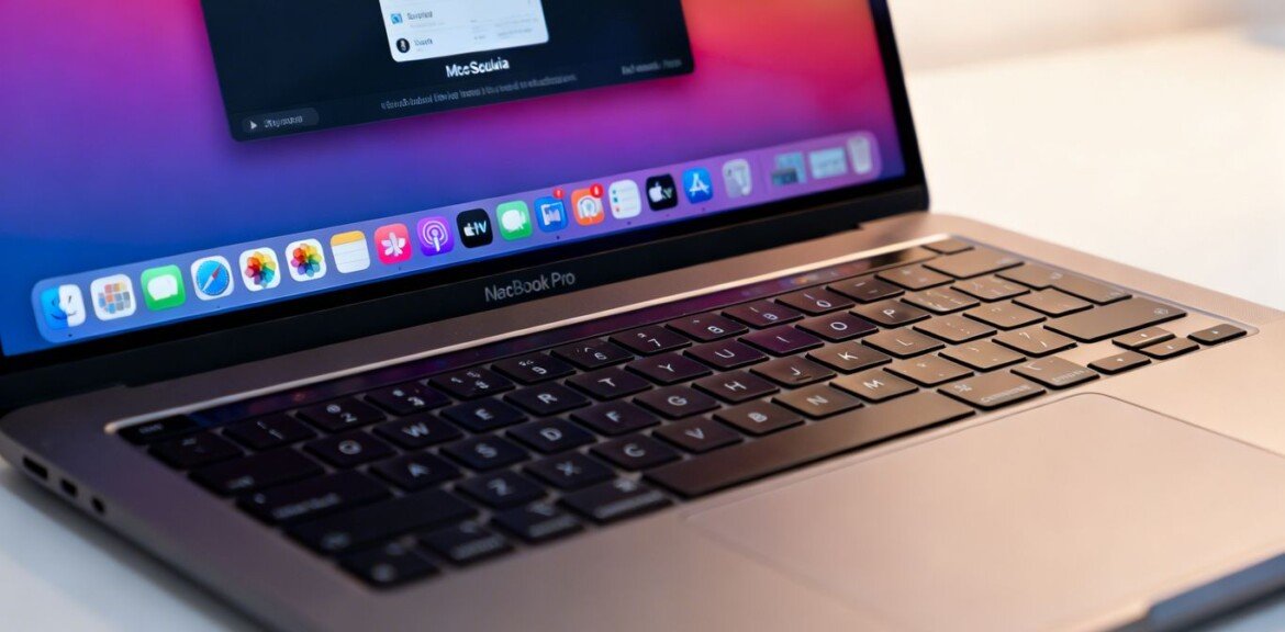 Logo macOS Sequoia sur un écran d'ordinateur