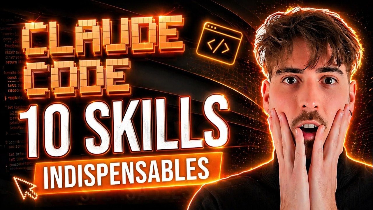 video thumbnail for 'Les 10 Skills Claude qui changent TOUT en 2026'