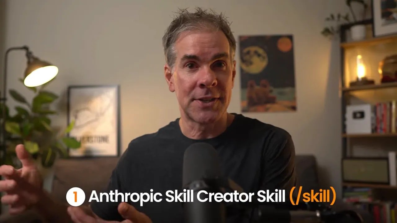 Capture écran : lancement de la skill « Anthropic Skill Creator Skill (/skill) » dans l’interface Claude