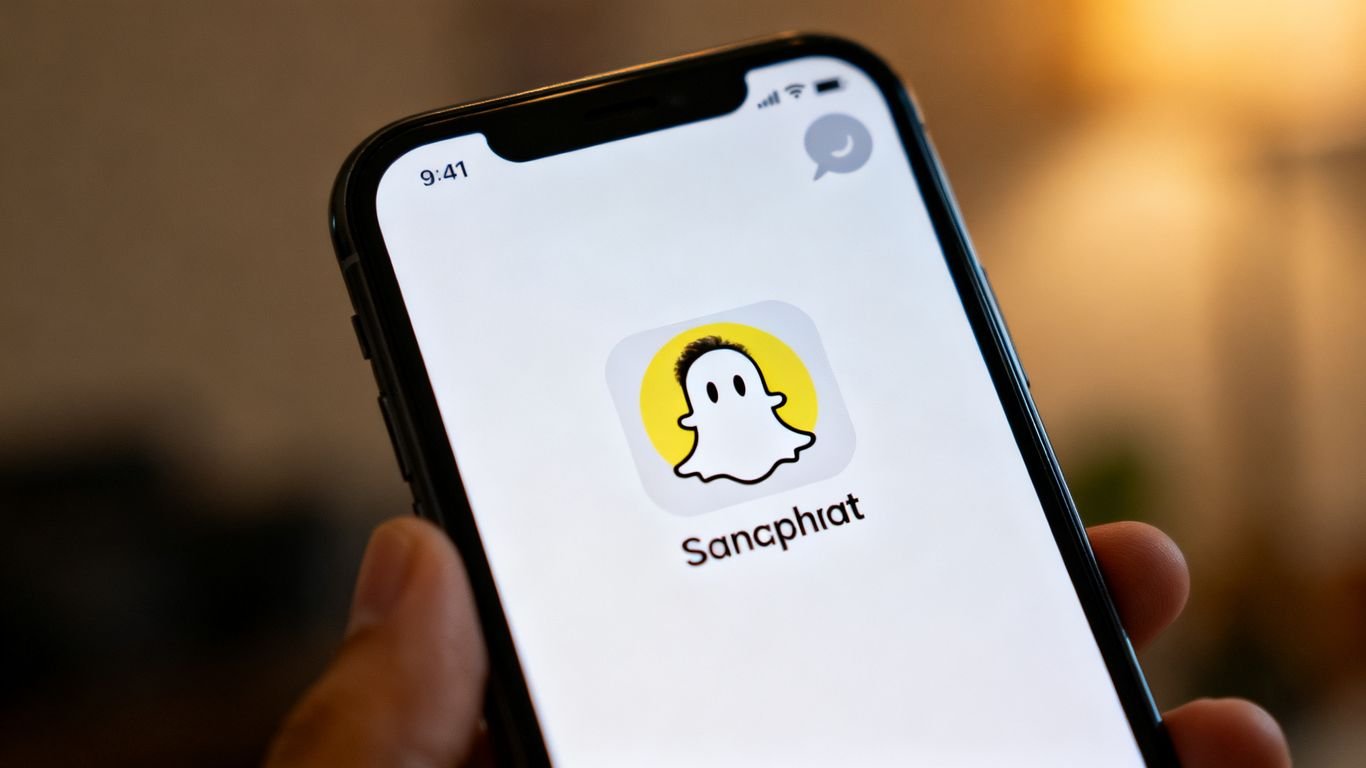 Icône fantôme Snapchat sur un écran de téléphone.
